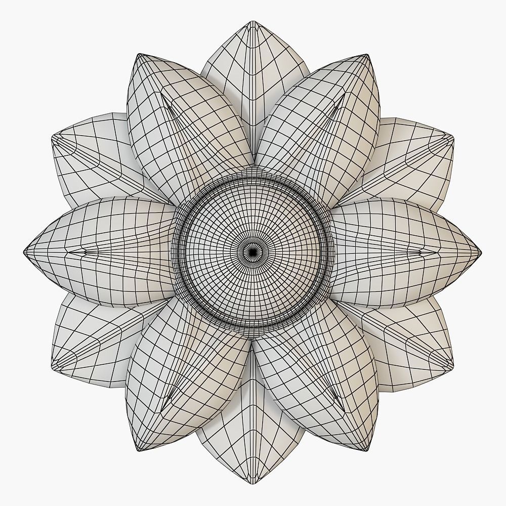 cnc flower rosette 3D print model_2