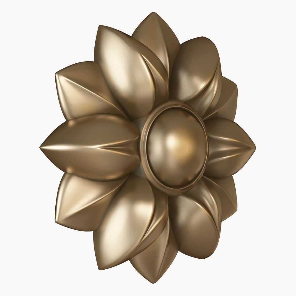 cnc flower rosette 3D print model_1