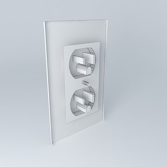 Complete US 120 V Socket Free 3D model_4