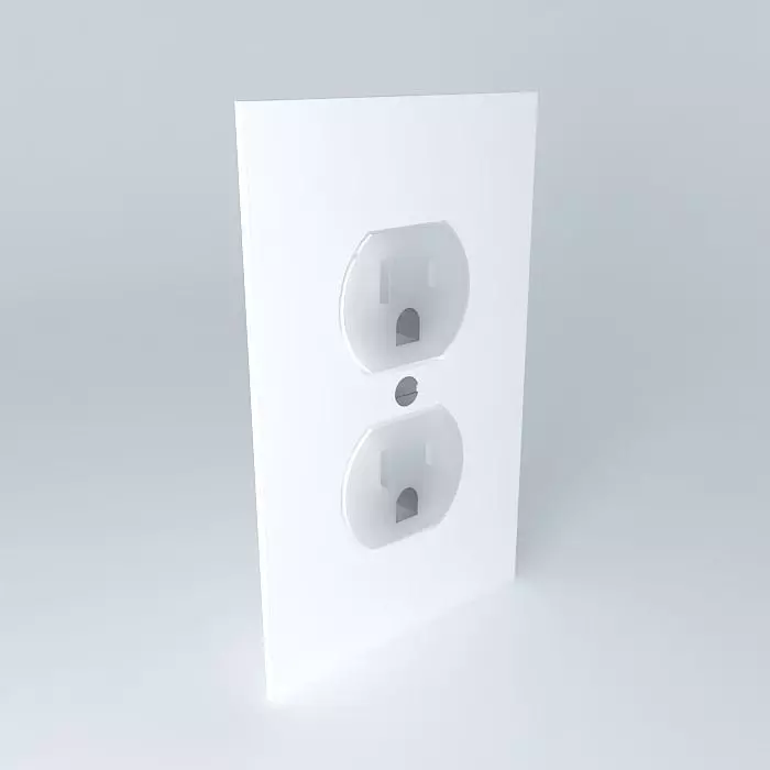 Complete US 120 V Socket Free 3D model_0