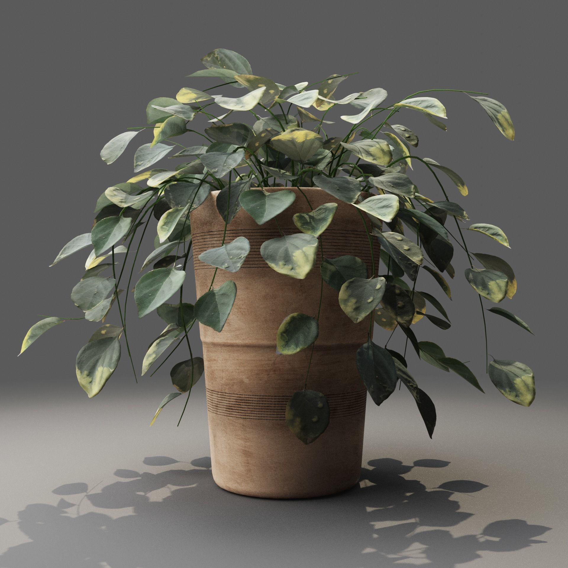 Pot with Plant 3D model_2