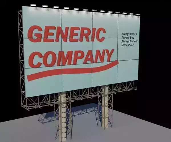 Billboard 3D model