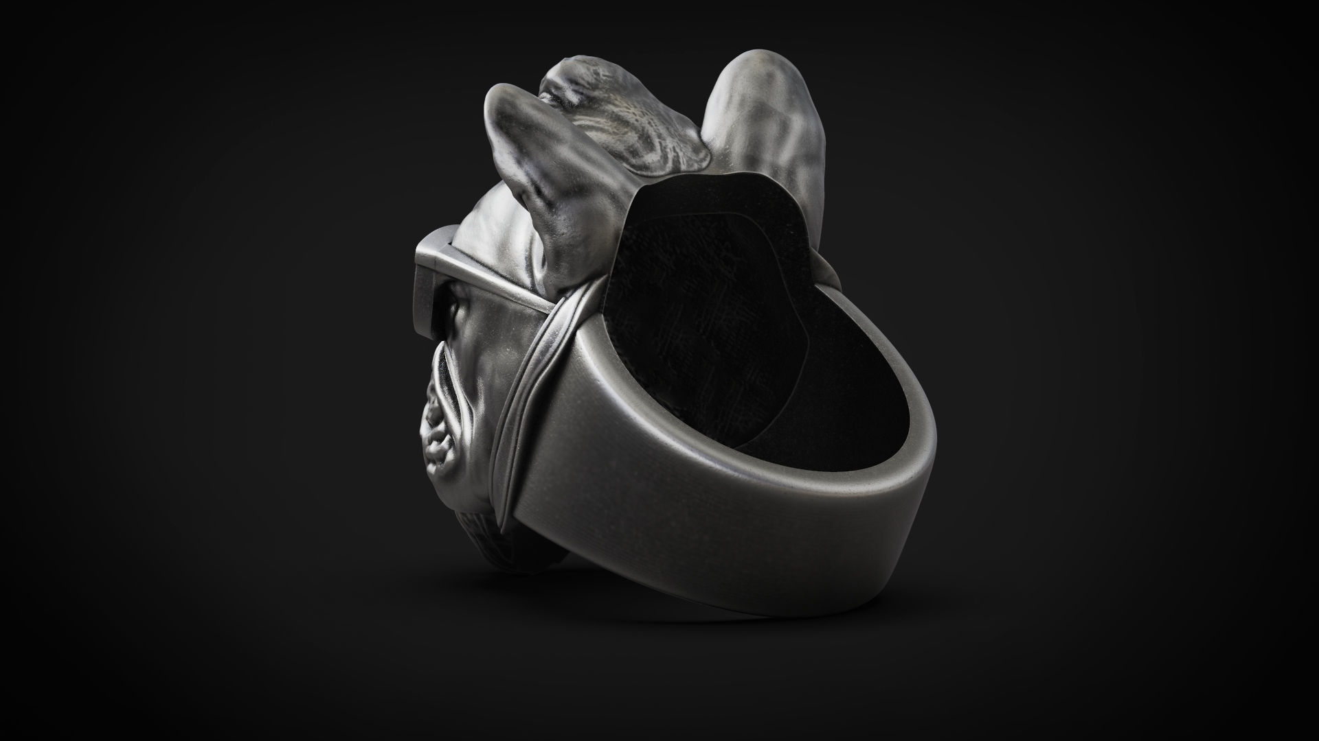 French bulldog Dog Ring Rock star STL 3d model for 3d printing 3D print model_4