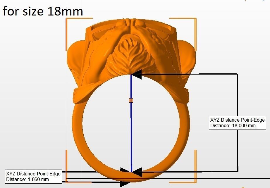 French bulldog Dog Ring Rock star STL 3d model for 3d printing 3D print model_7