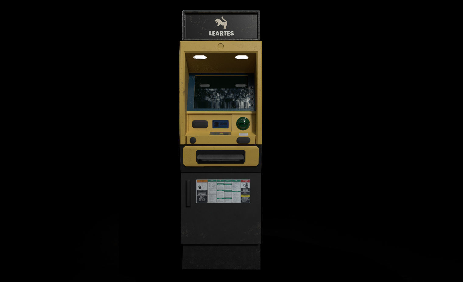 ATM Bankomat Gameready Model Low-poly 3D model_5