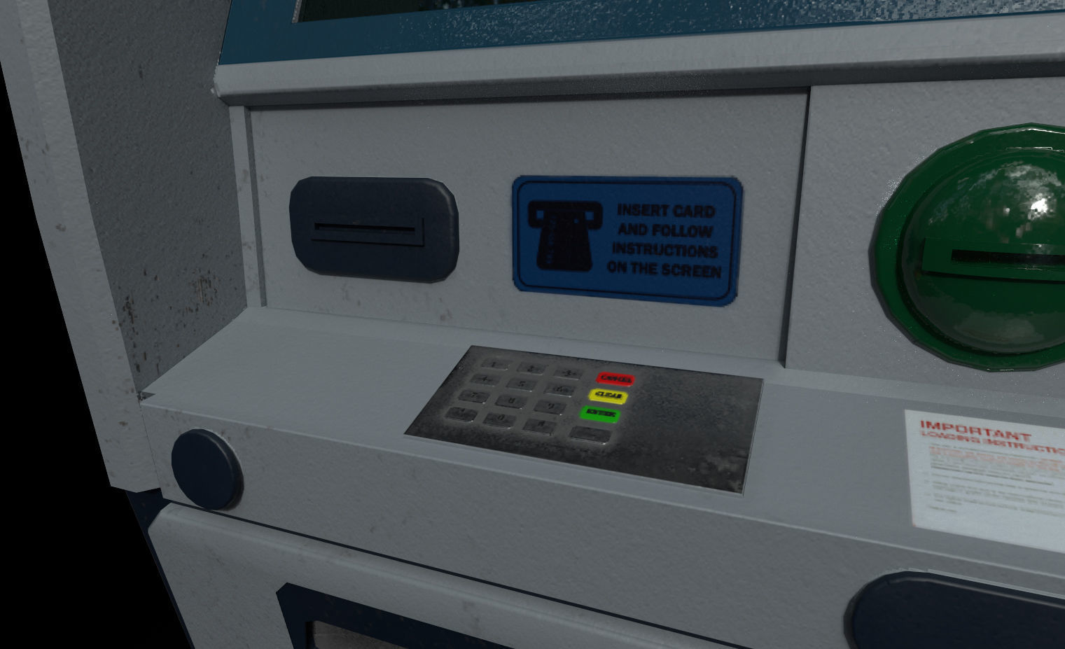 ATM Bankomat Gameready Model Low-poly 3D model_10