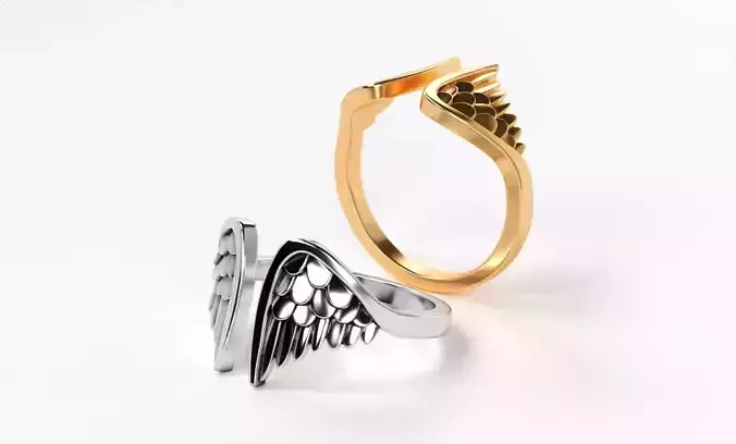 beautiful golden wings ring