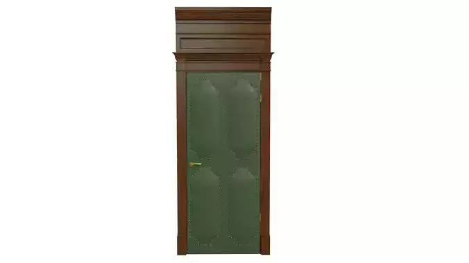 Classic wooden door 05 3D model