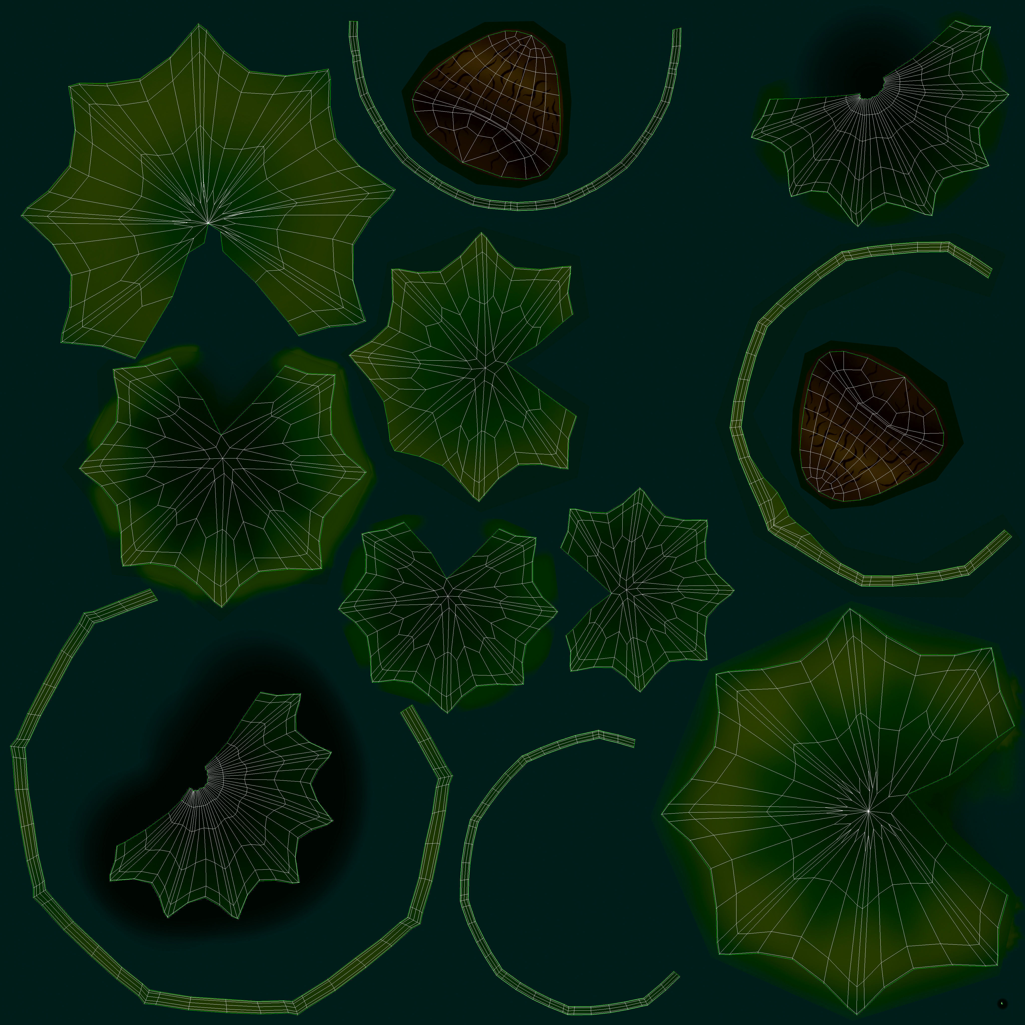 CartooN tree Low-poly 3D model_10