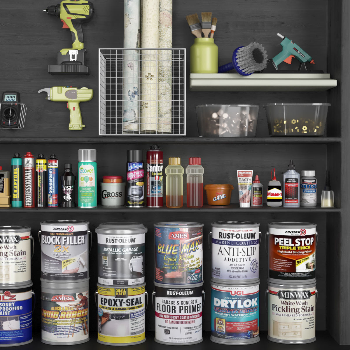 garage tools set 10 3D model_3