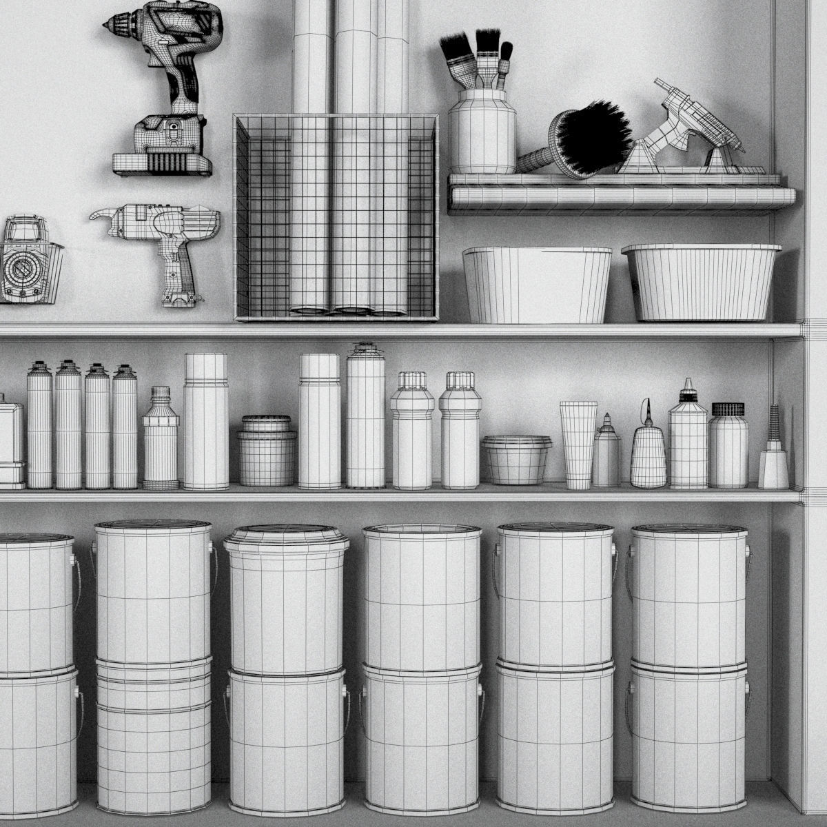 garage tools set 10 3D model_6