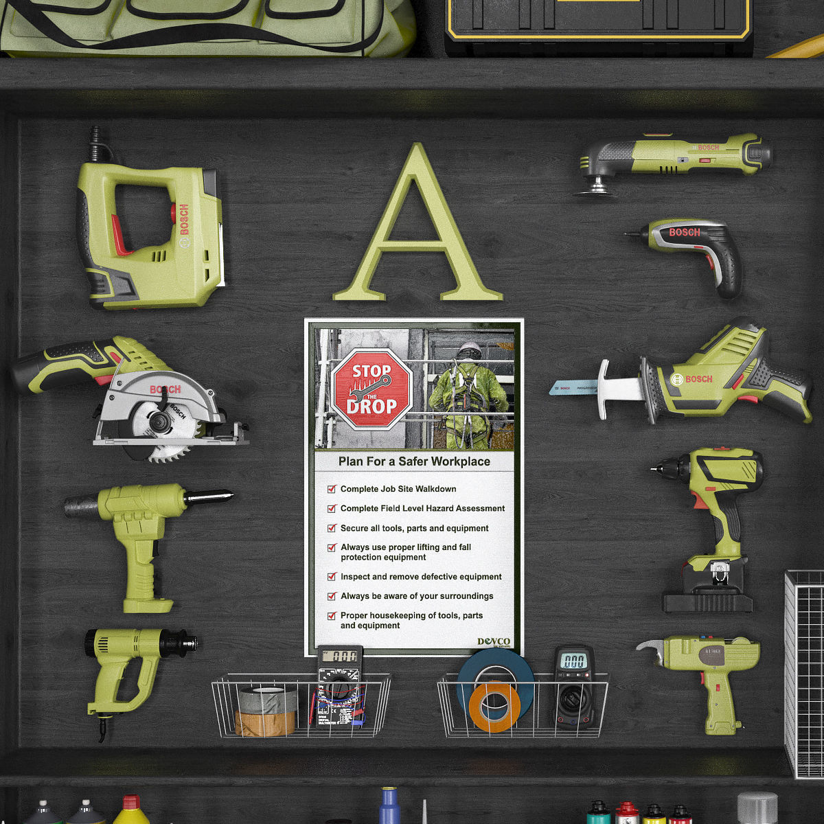 garage tools set 10 3D model_2