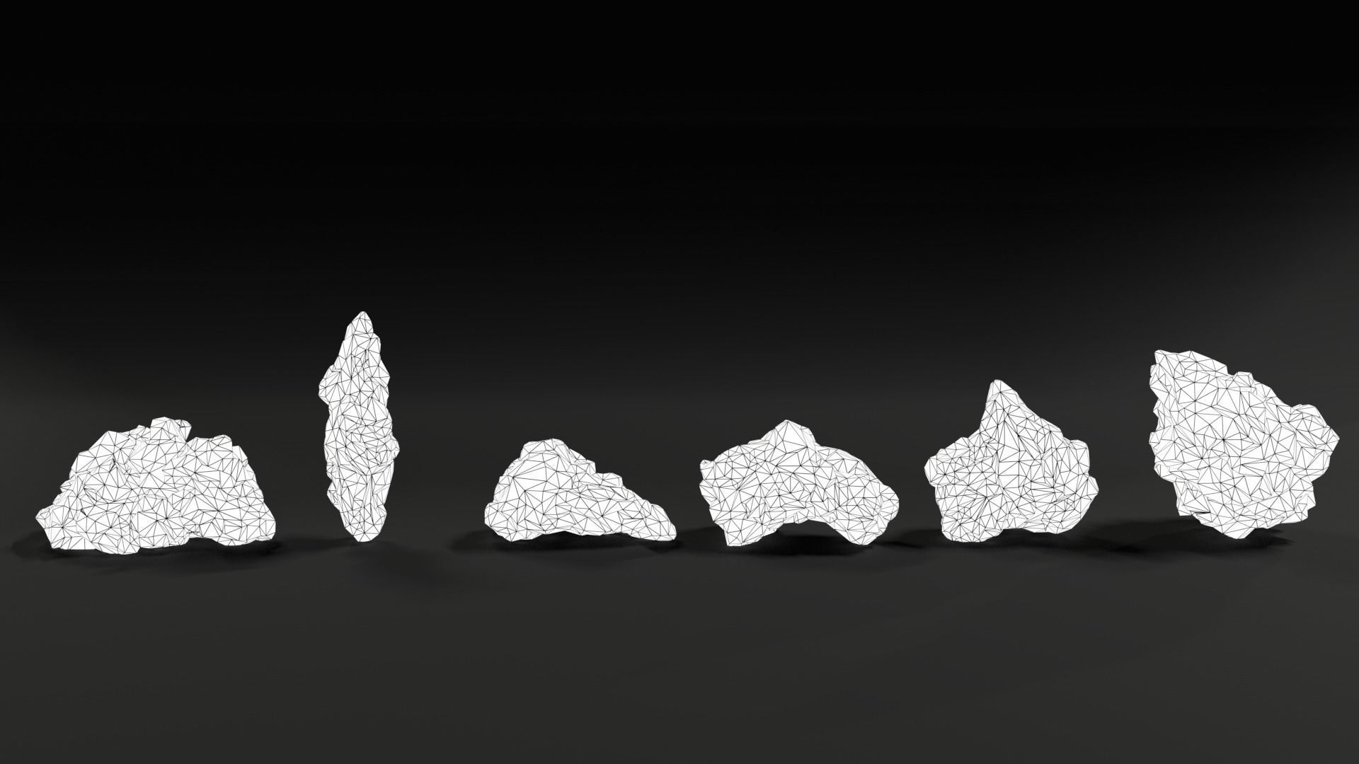 Crystal Rocks  game ready Low-poly 3D model_8