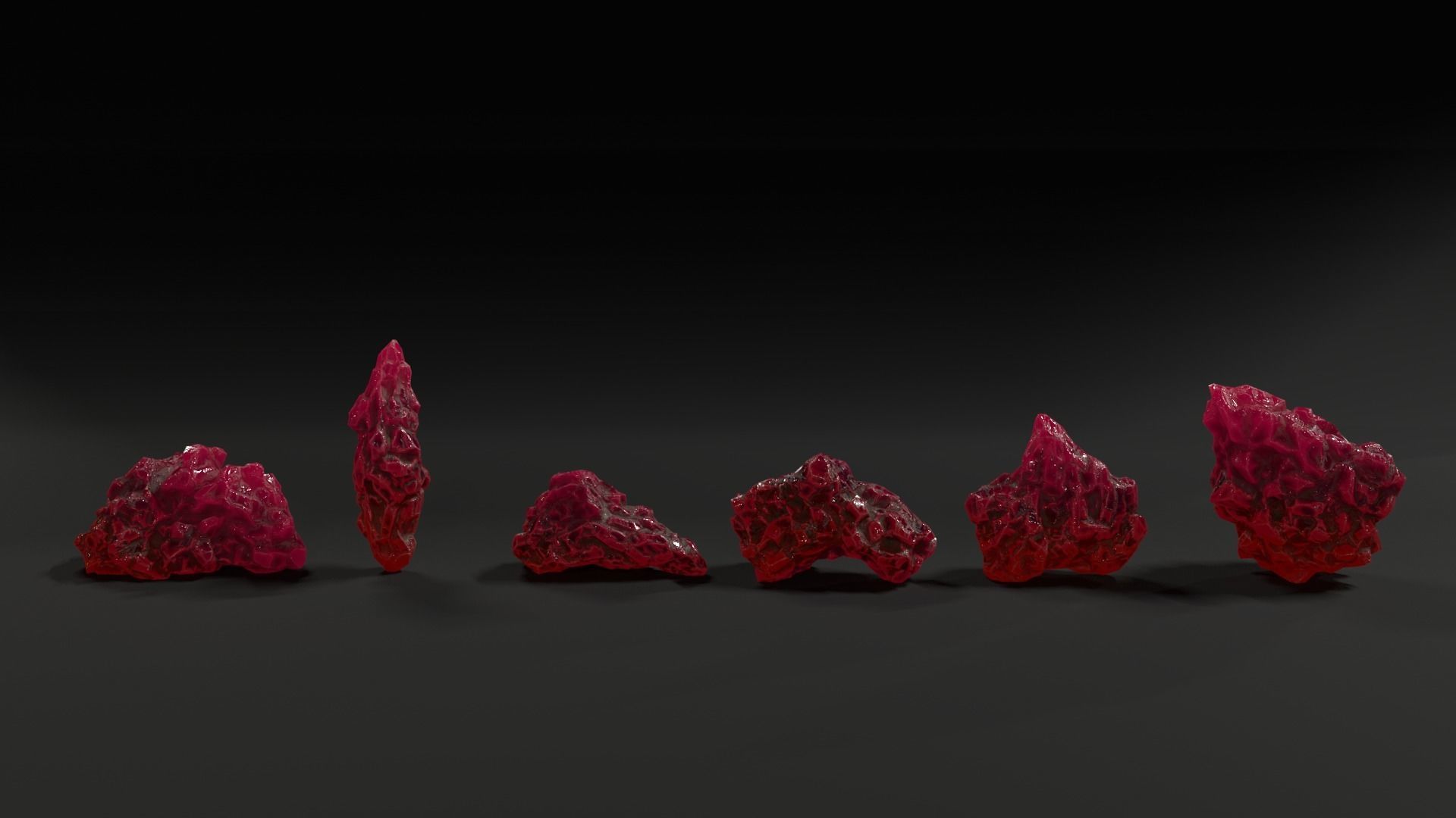 Crystal Rocks  game ready Low-poly 3D model_1