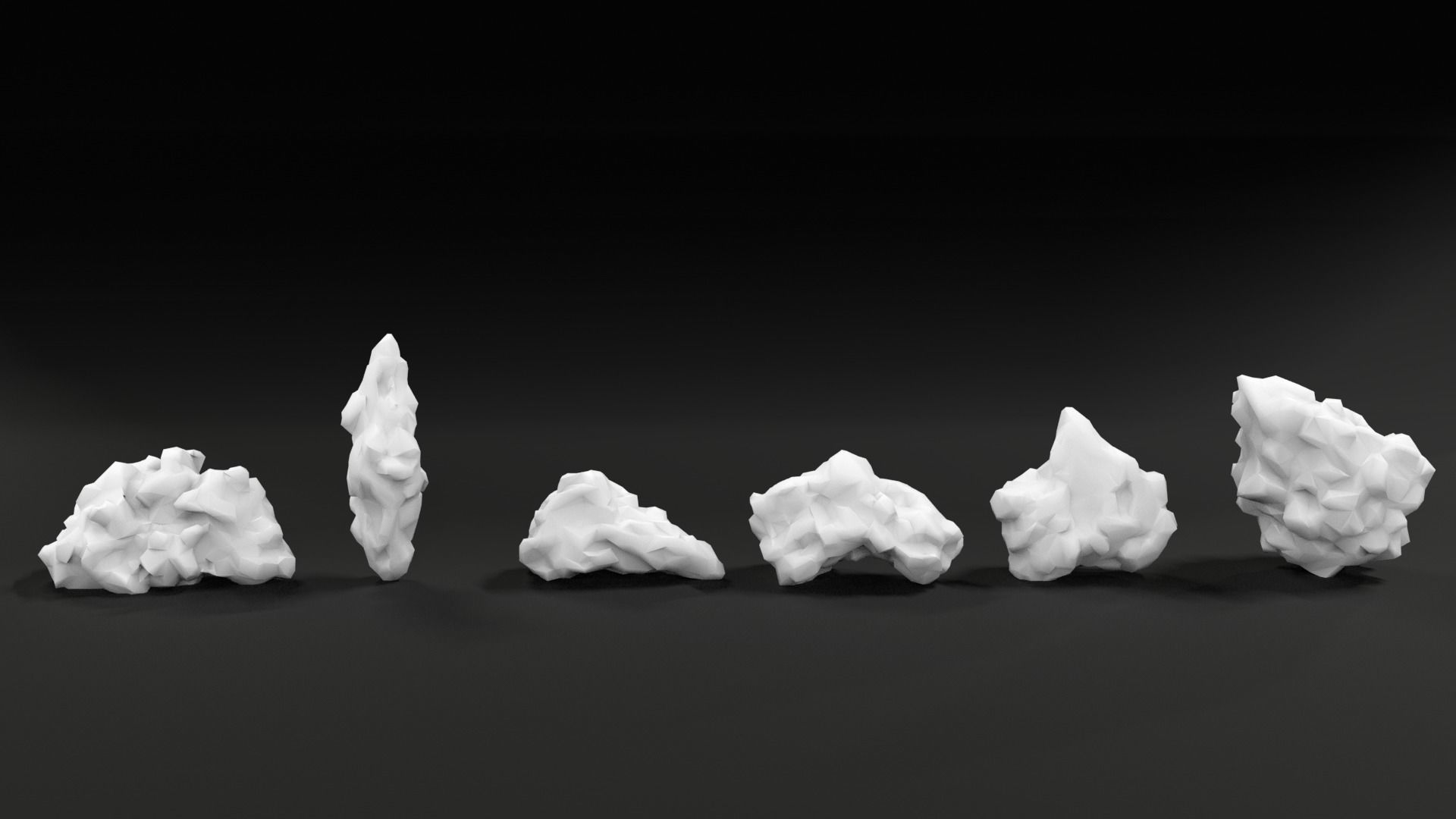 Crystal Rocks  game ready Low-poly 3D model_7
