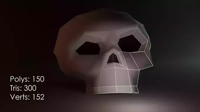 Halloween Skull Low Poly