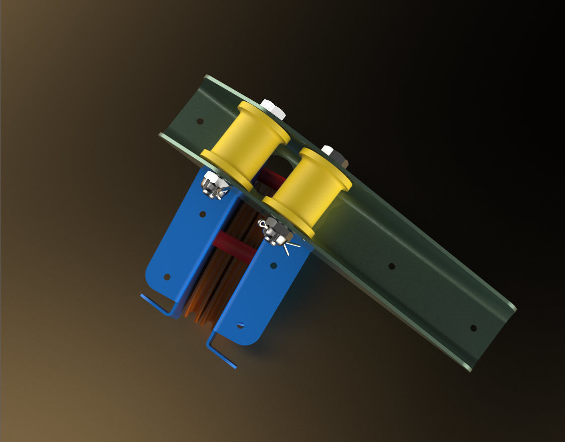 P-51D Mustang Bracket Assembly Rudder Trim Pulley Sta 311 3D print model_3