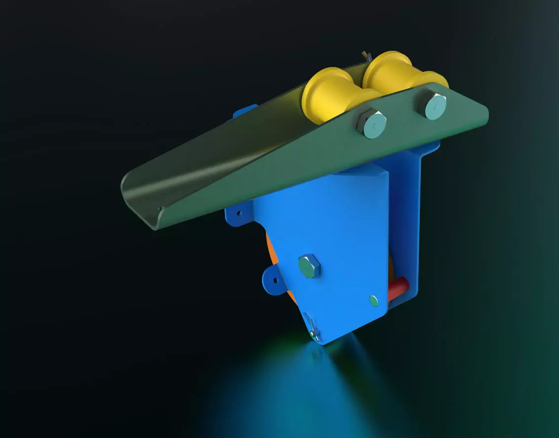 P-51D Mustang Bracket Assembly Rudder Trim Pulley Sta 311 3D print model_0