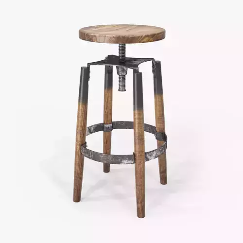 Industrial Bar Stool 3D model