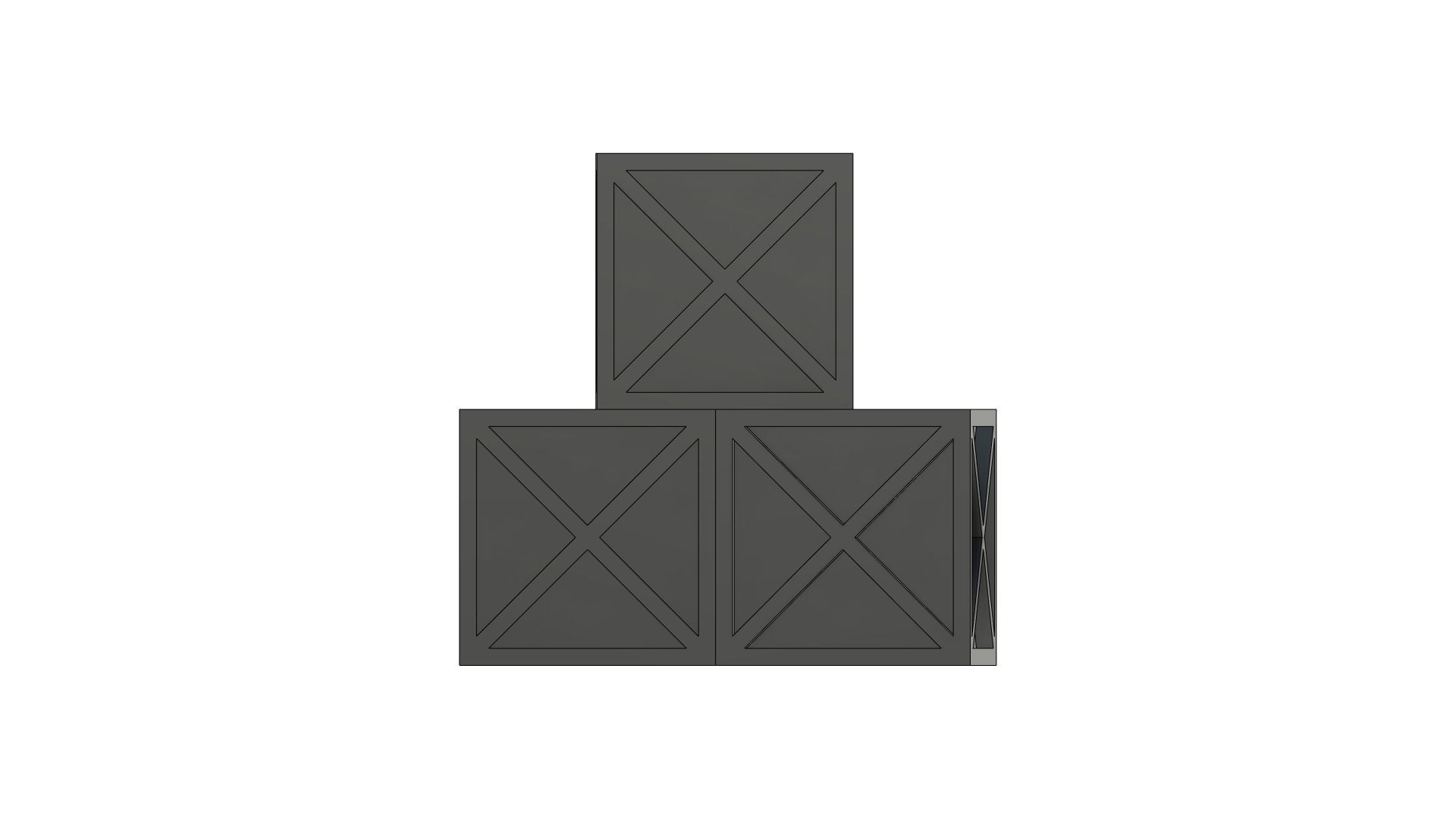 Stack of 3 boxes 3D print model_1