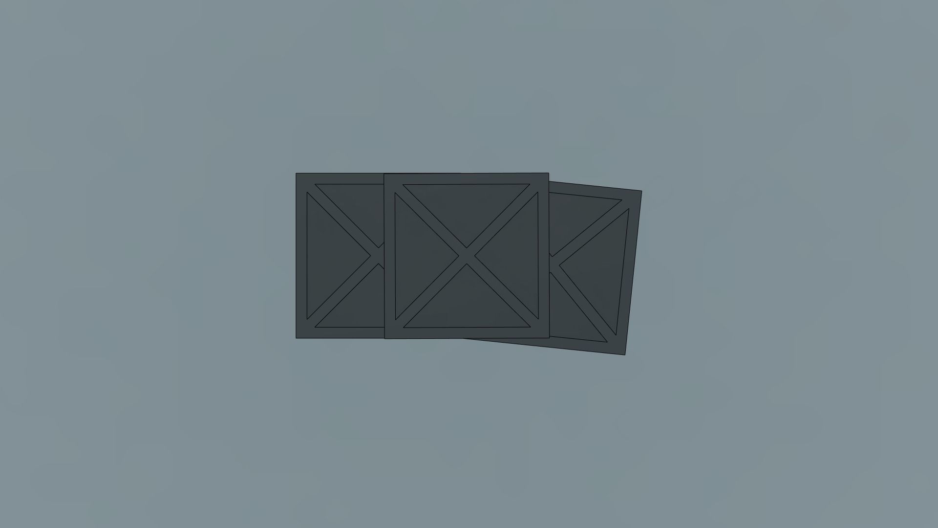 Stack of 3 boxes 3D print model_3