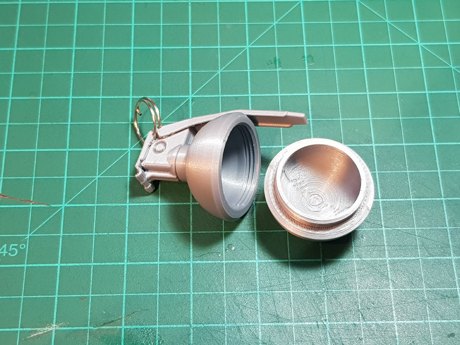 HAND GRENADE CONTAINER KEY CHAIN 3D print model_3