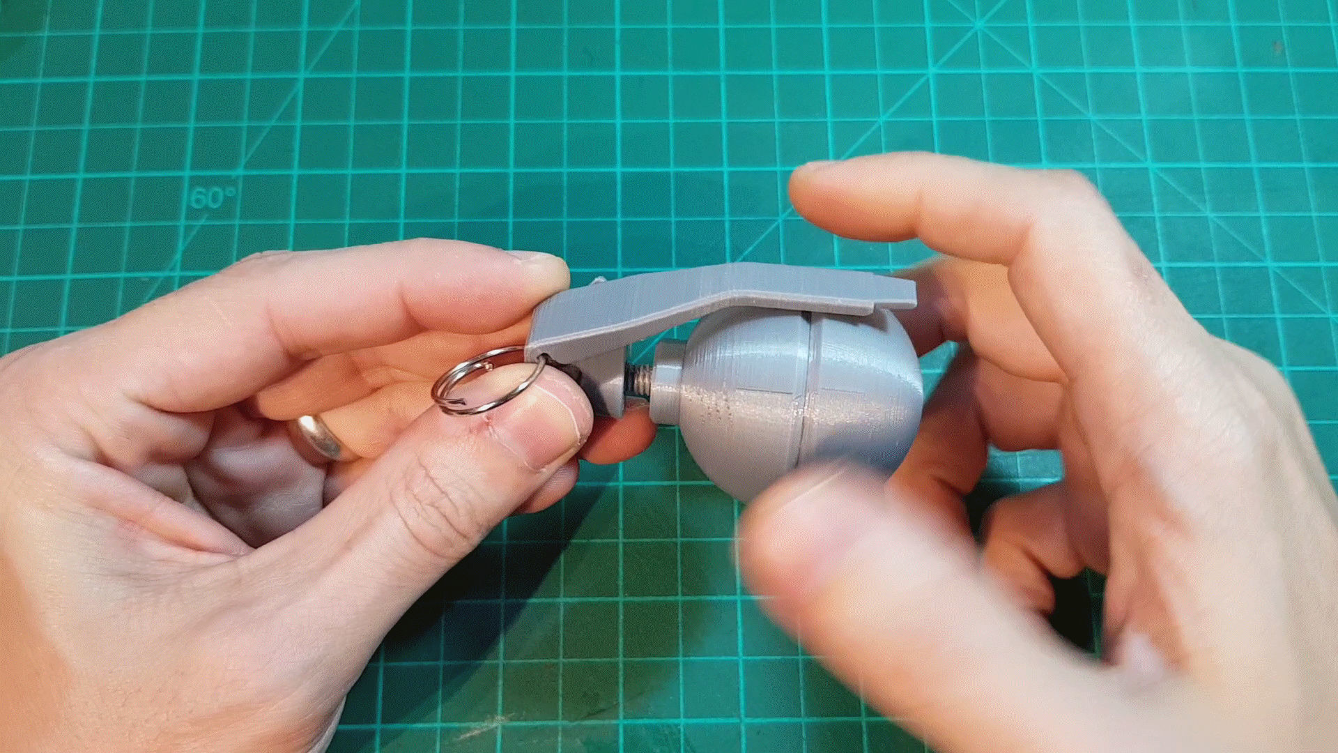 HAND GRENADE CONTAINER KEY CHAIN 3D print model_5