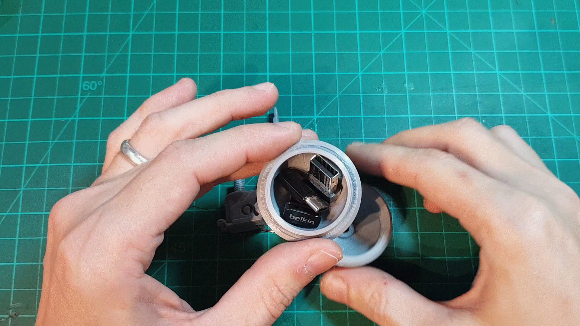 HAND GRENADE CONTAINER KEY CHAIN 3D print model_1