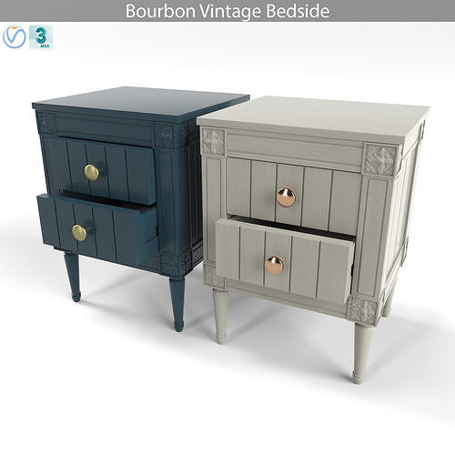 Bourbon Vintage Bedside 3D model