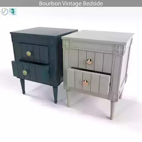 Bourbon Vintage Bedside 3D model