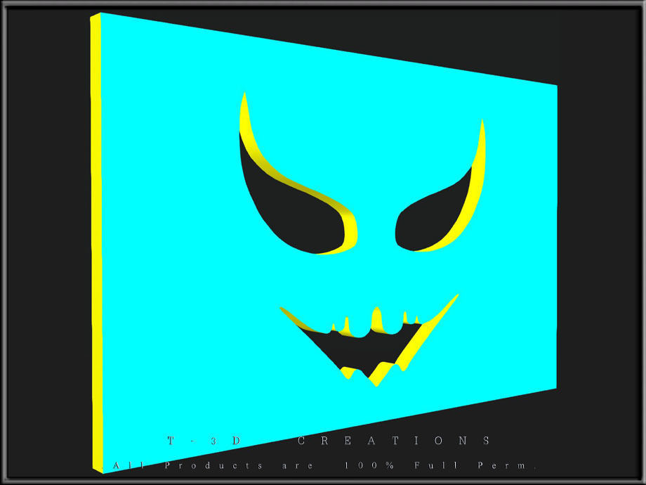 Flat Mask Low-poly 3D model_3