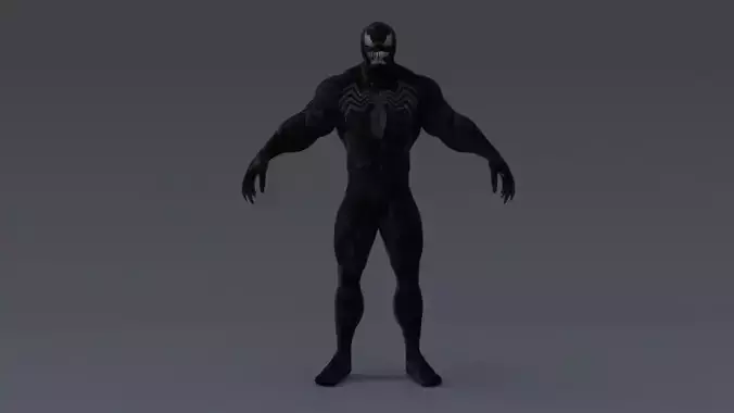 Ultimate Venom 3D Production Model Rigged W Maya Muscle System