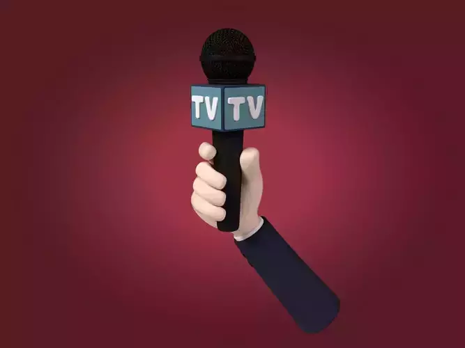 Cartoon Hand - Microphone