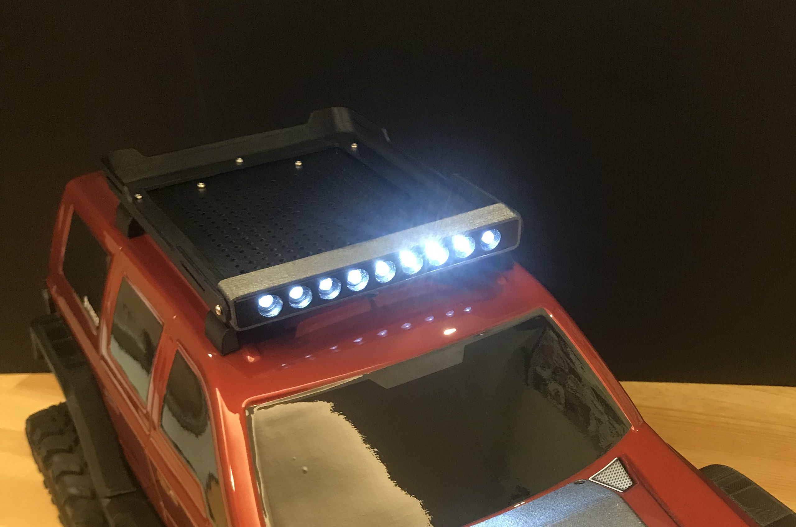Redcat Everest Gen7 Roof Rack with LED Bar 3D print model_1