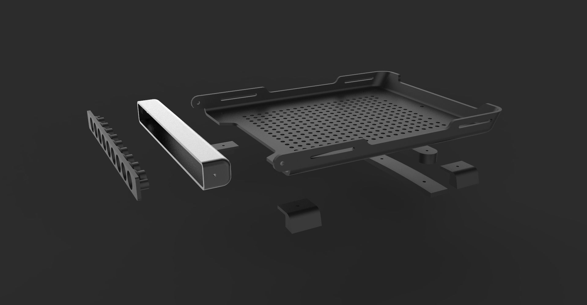 Redcat Everest Gen7 Roof Rack with LED Bar 3D print model_3