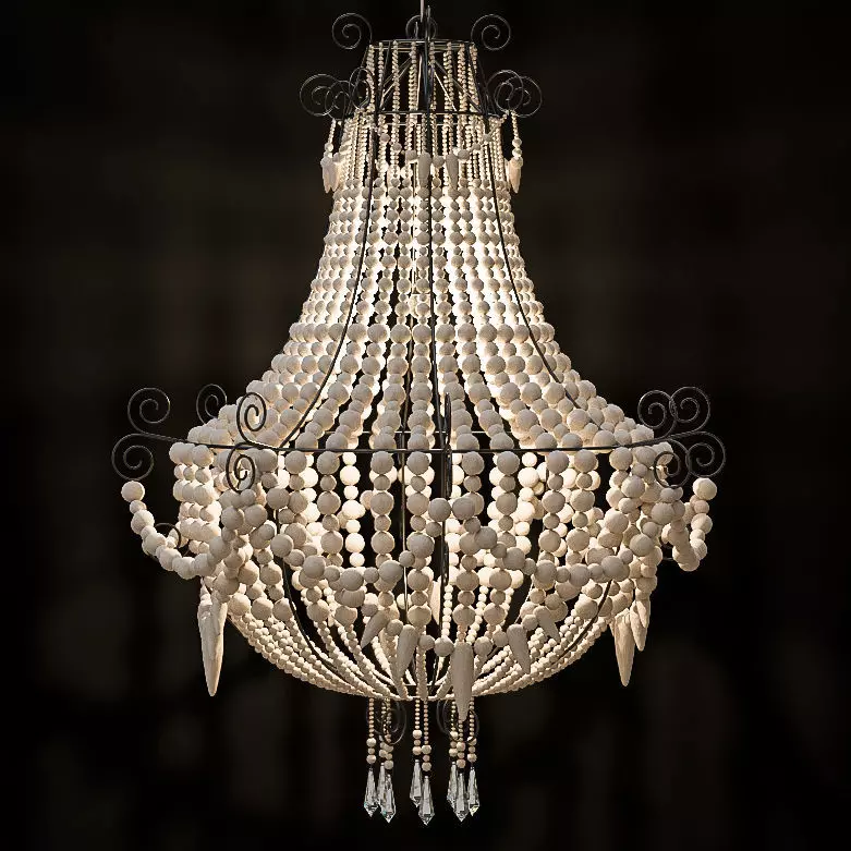 Mud Beaded Chandelier 3D model_0