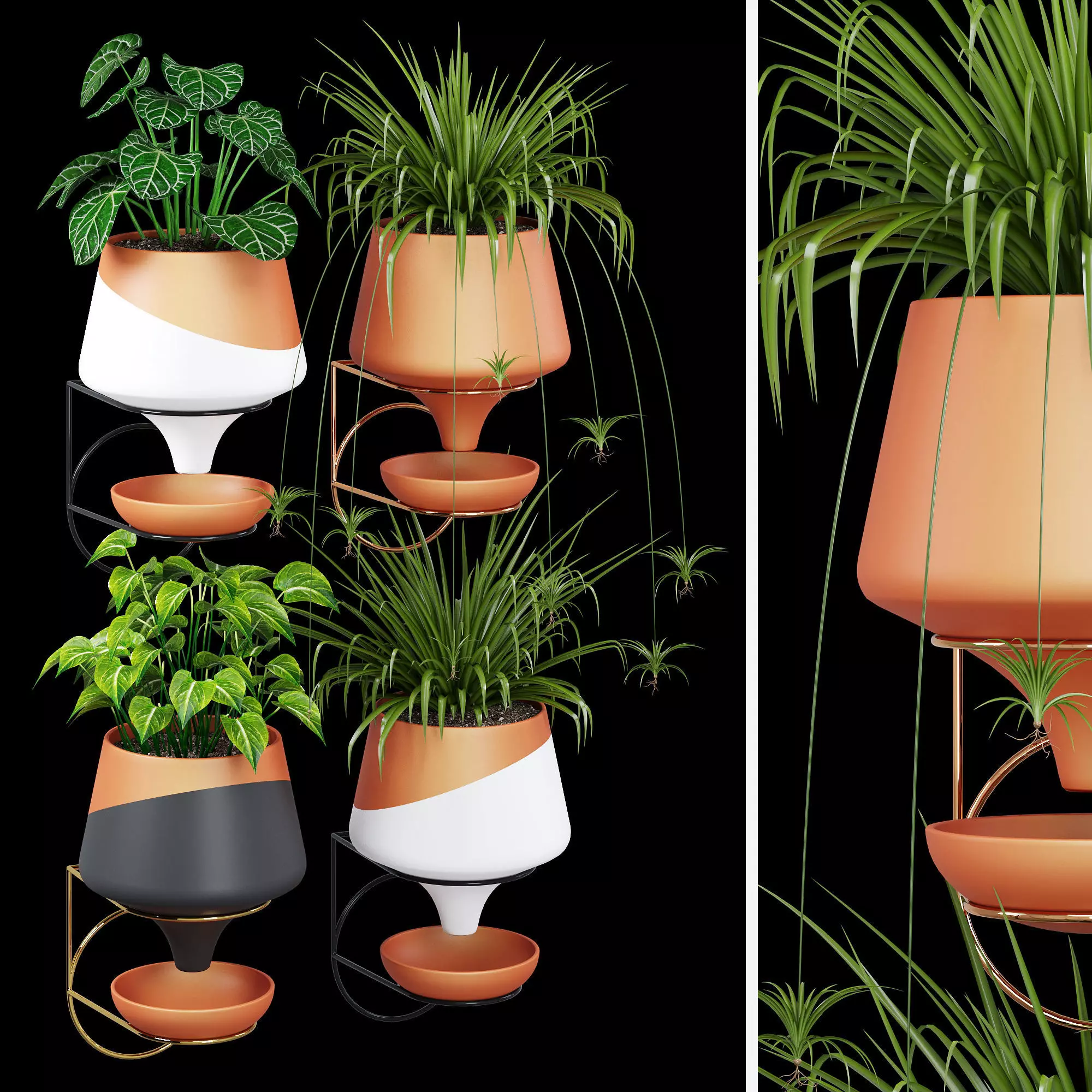 Clay funnel wall 3D model_0