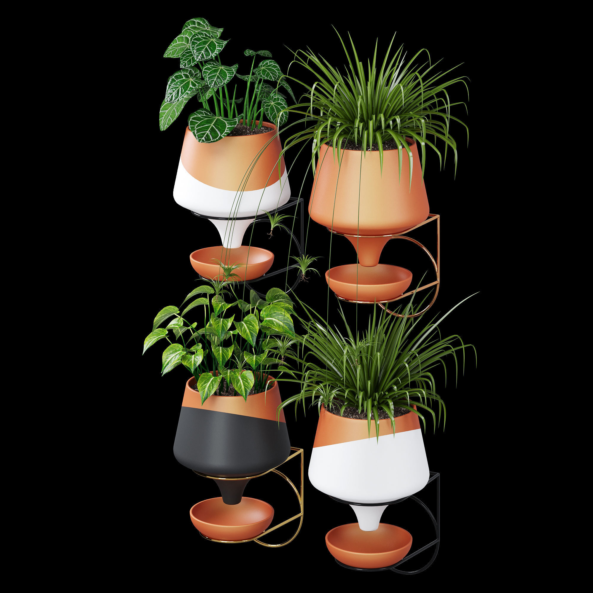 Clay funnel wall 3D model_3