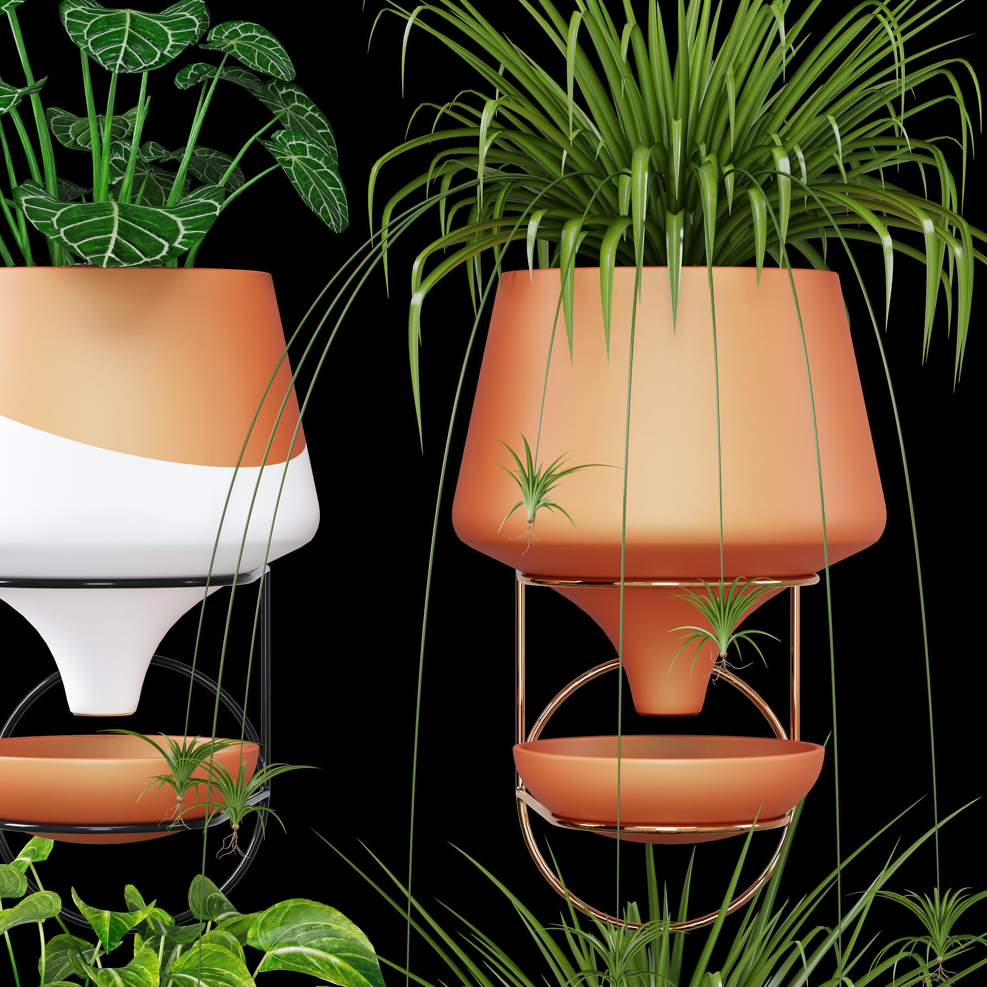 Clay funnel wall 3D model_5