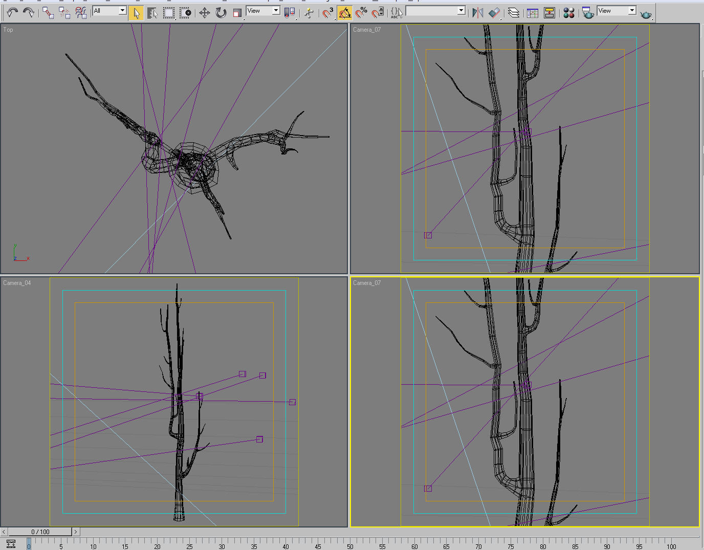 Dead tree  Low-poly 3D model_3