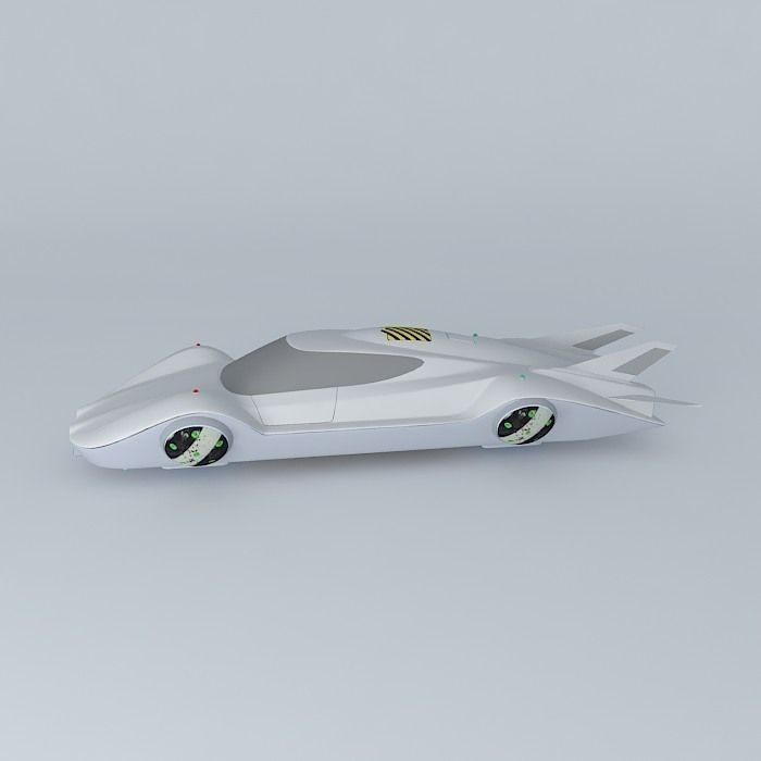 Flying Car Free 3D model_2