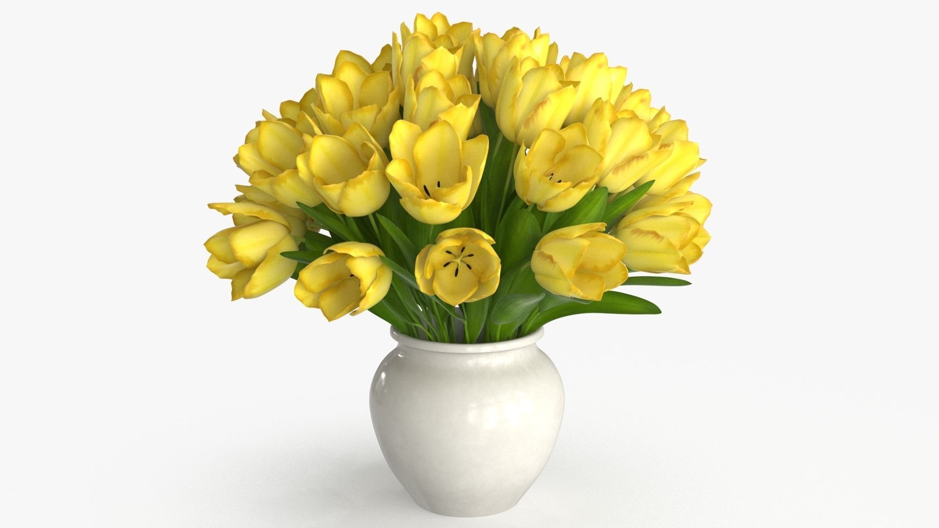 Tulip Bouquet Flowers Low-poly 3D model_5