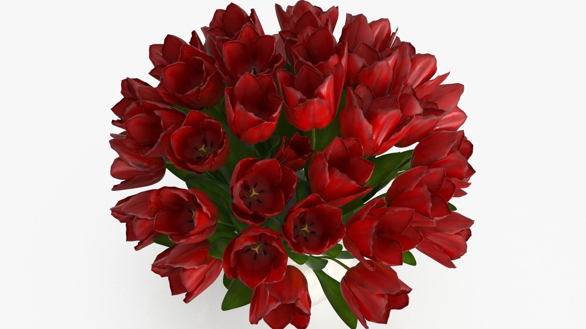 Tulip Bouquet Flowers Low-poly 3D model_8