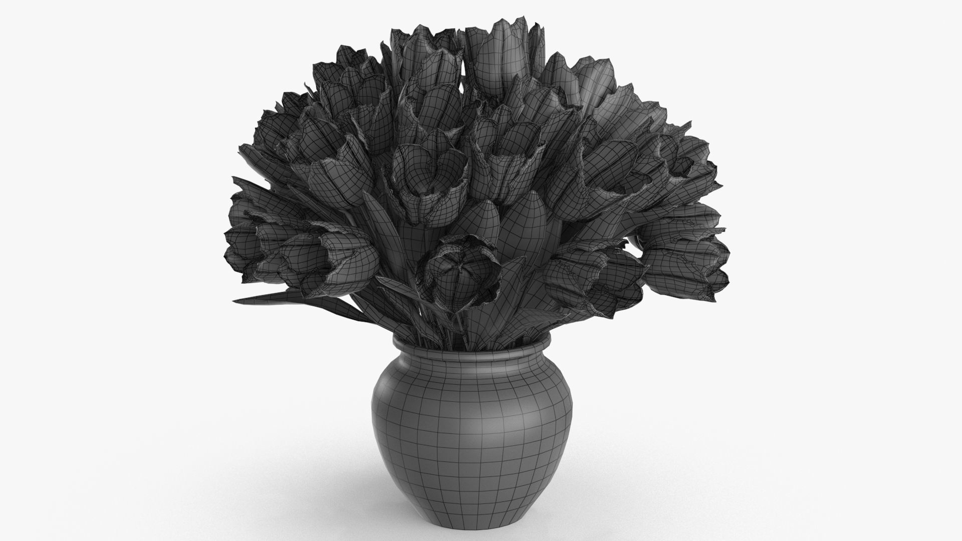 Tulip Bouquet Flowers Low-poly 3D model_12