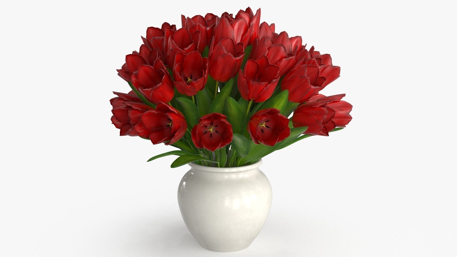 Tulip Bouquet Flowers Low-poly 3D model_3