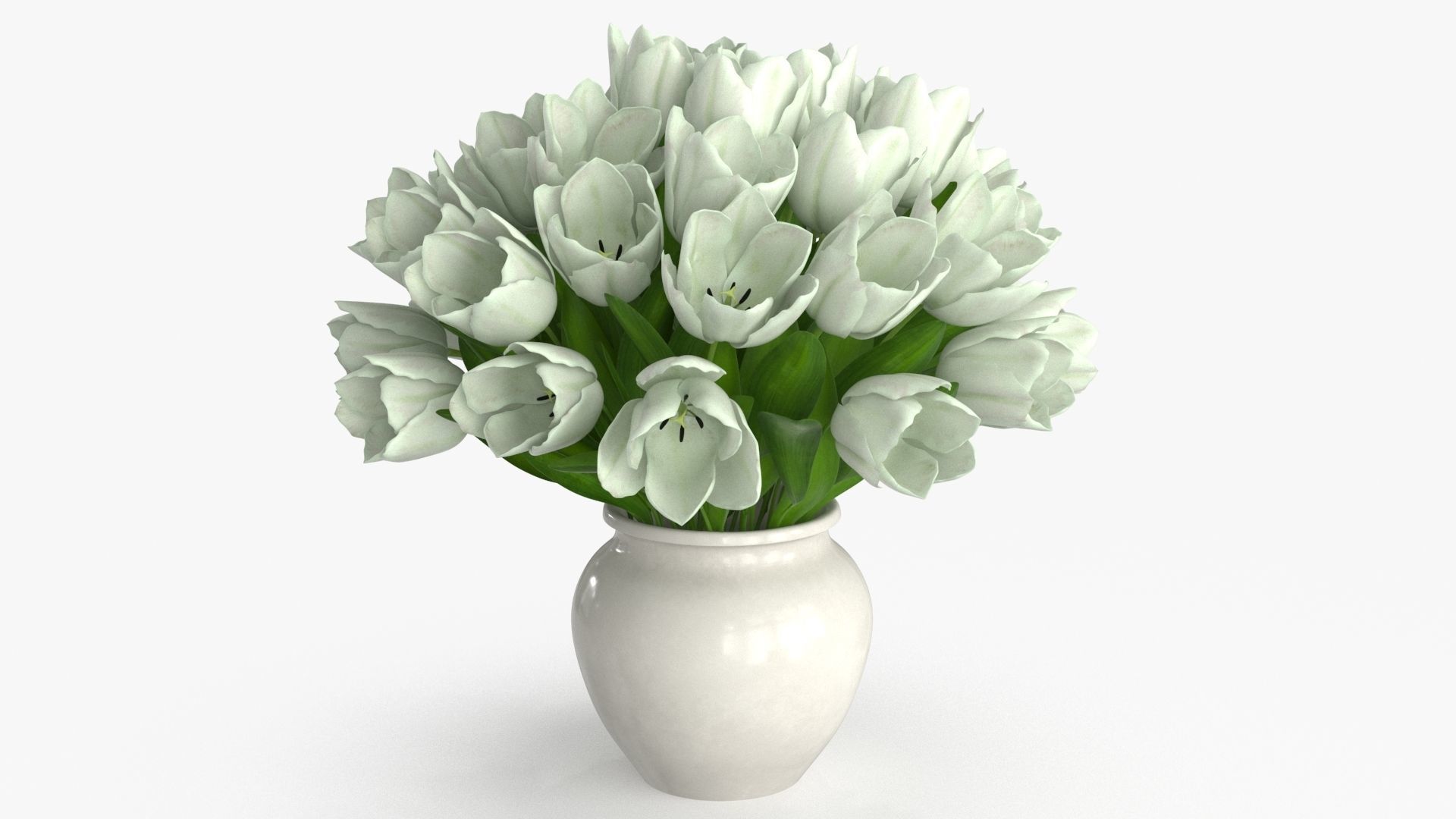 Tulip Bouquet Flowers Low-poly 3D model_6