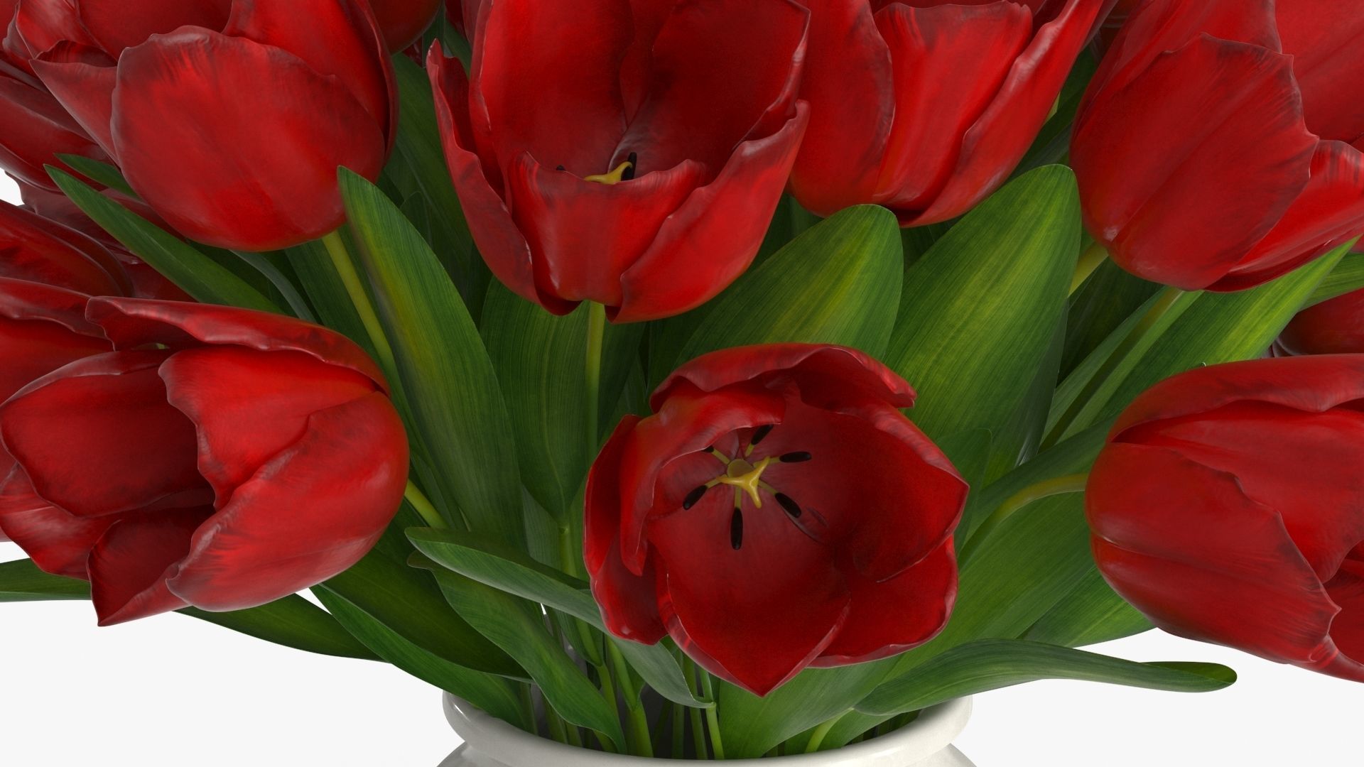 Tulip Bouquet Flowers Low-poly 3D model_10