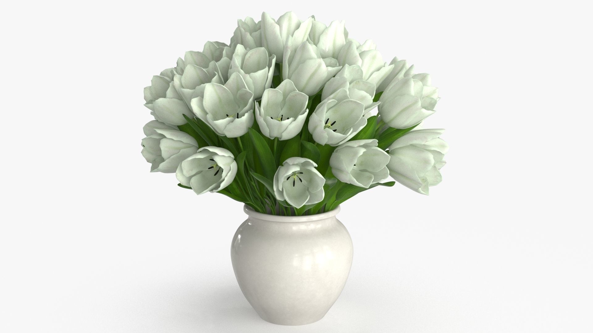 Tulip Bouquet Flowers Low-poly 3D model_7