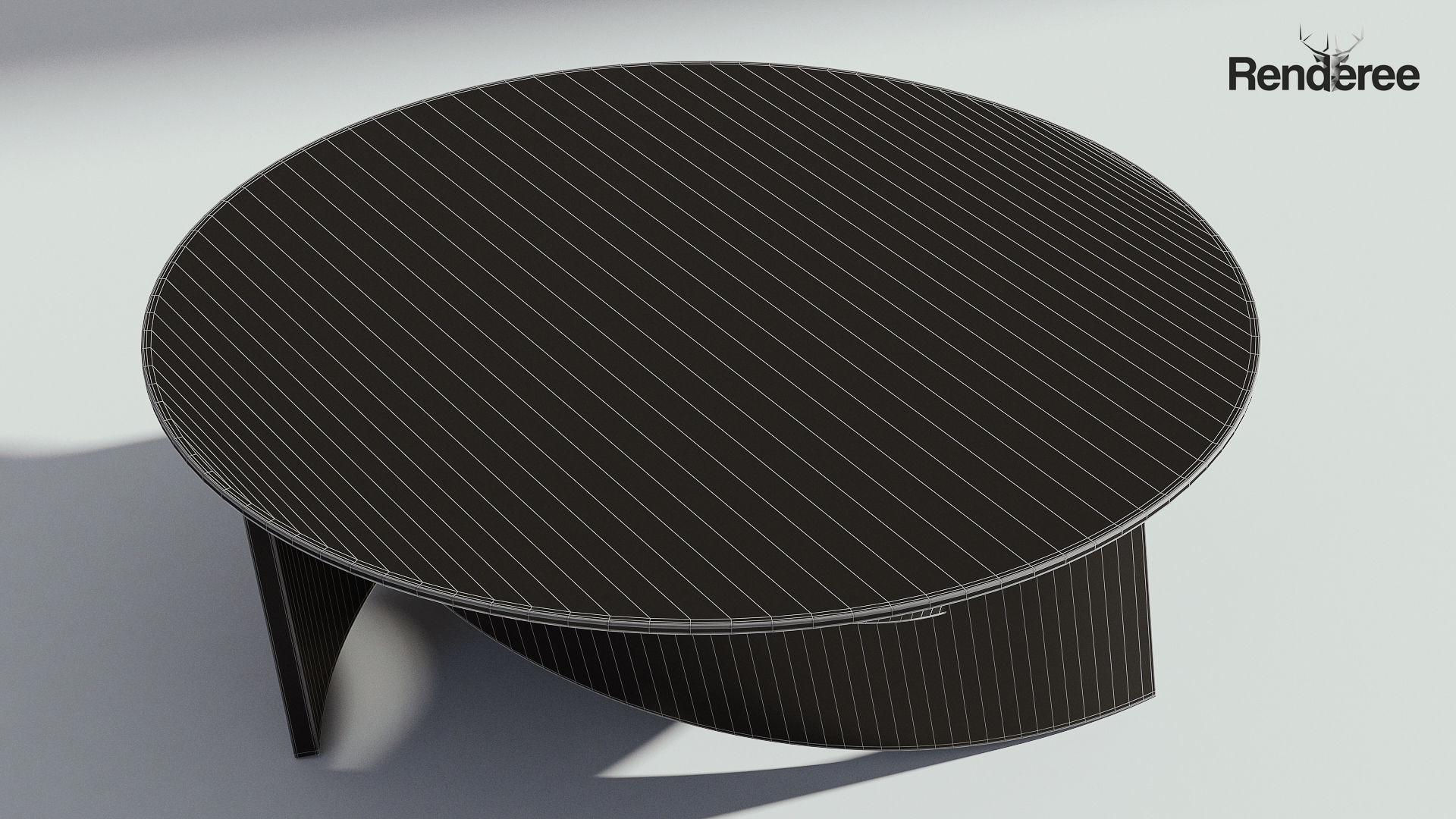 Round Glass Table 3D model_7