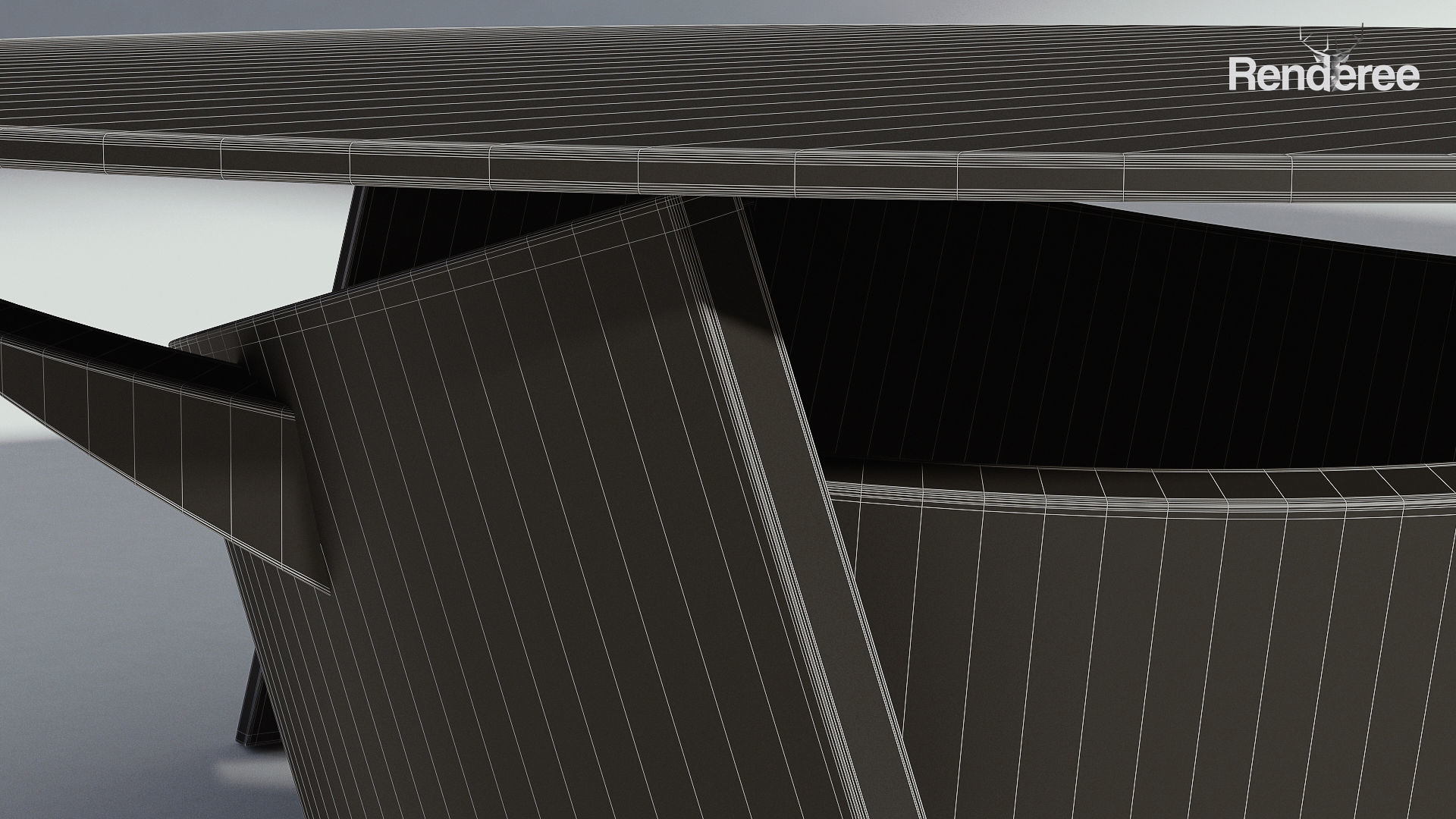 Round Glass Table 3D model_6